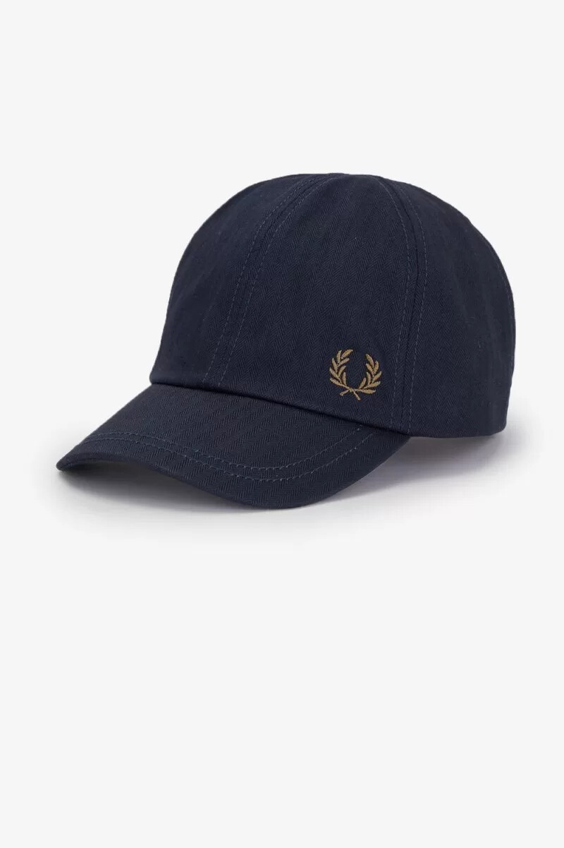 gorras fred perry herringbone para hombre azul marino