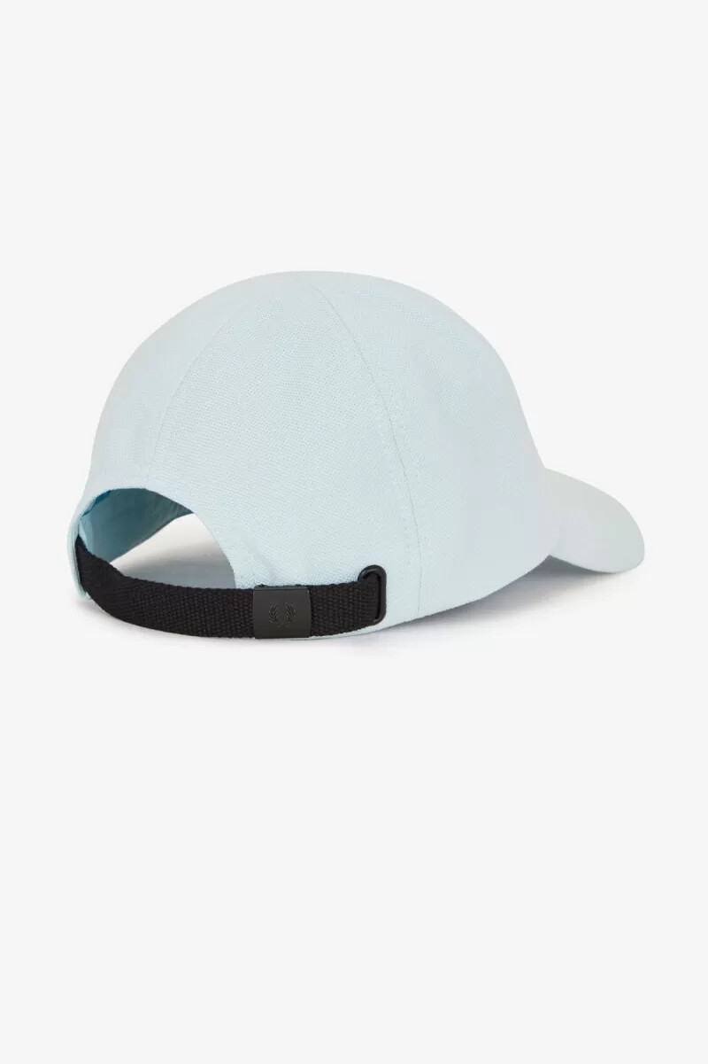 gorras clásicas de piqué fred perry para hombre color azul medianoche aguamarina claro