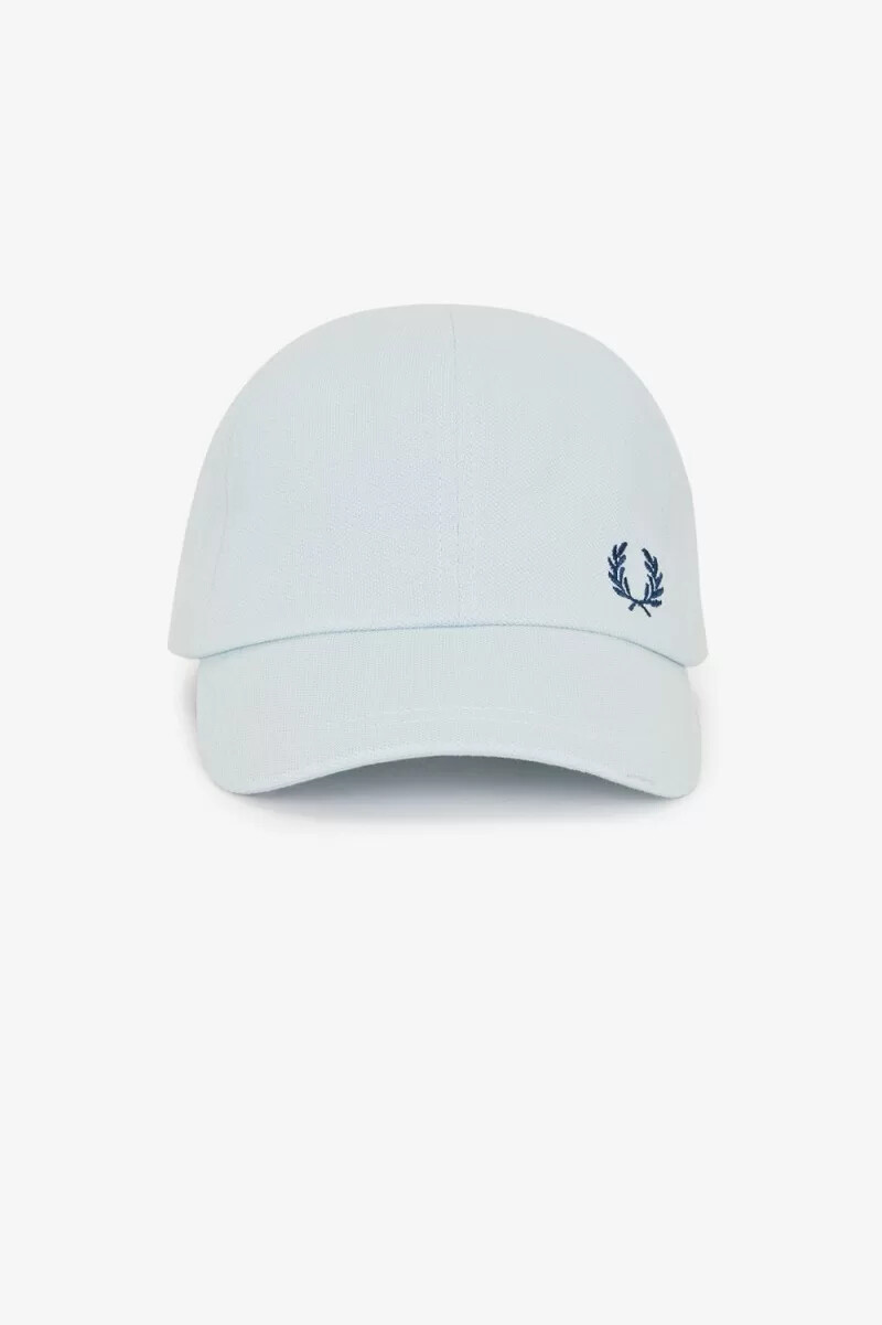 gorras clásicas de piqué fred perry para hombre color azul medianoche aguamarina claro