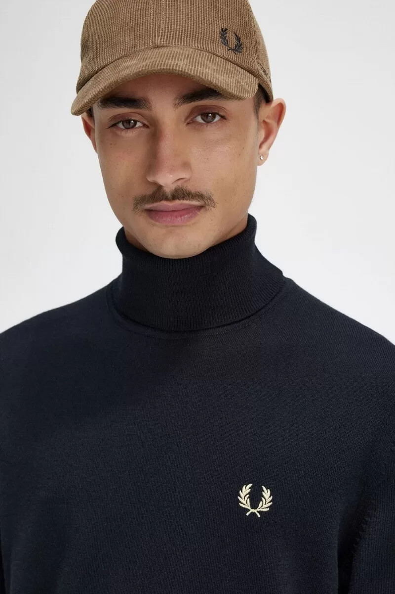 jersey fred perry de cuello alto para hombre color negro