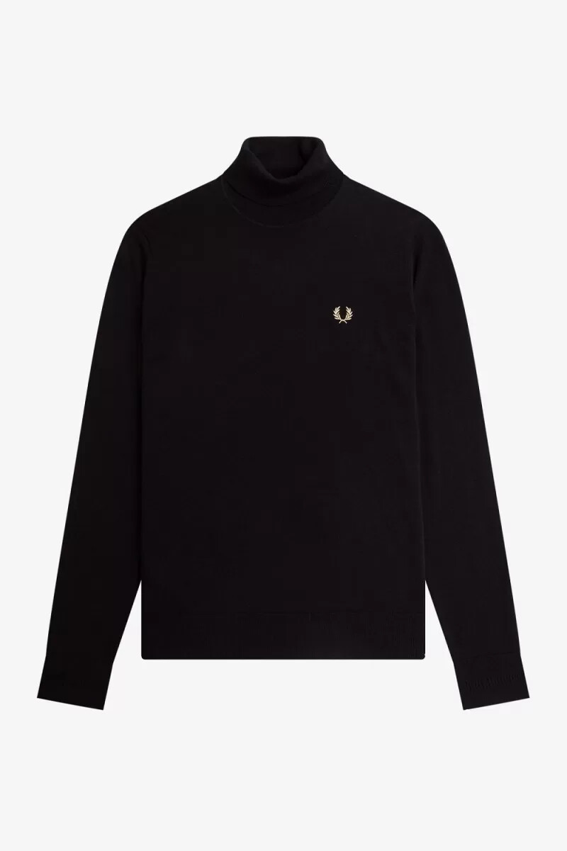 jersey fred perry de cuello alto para hombre color negro