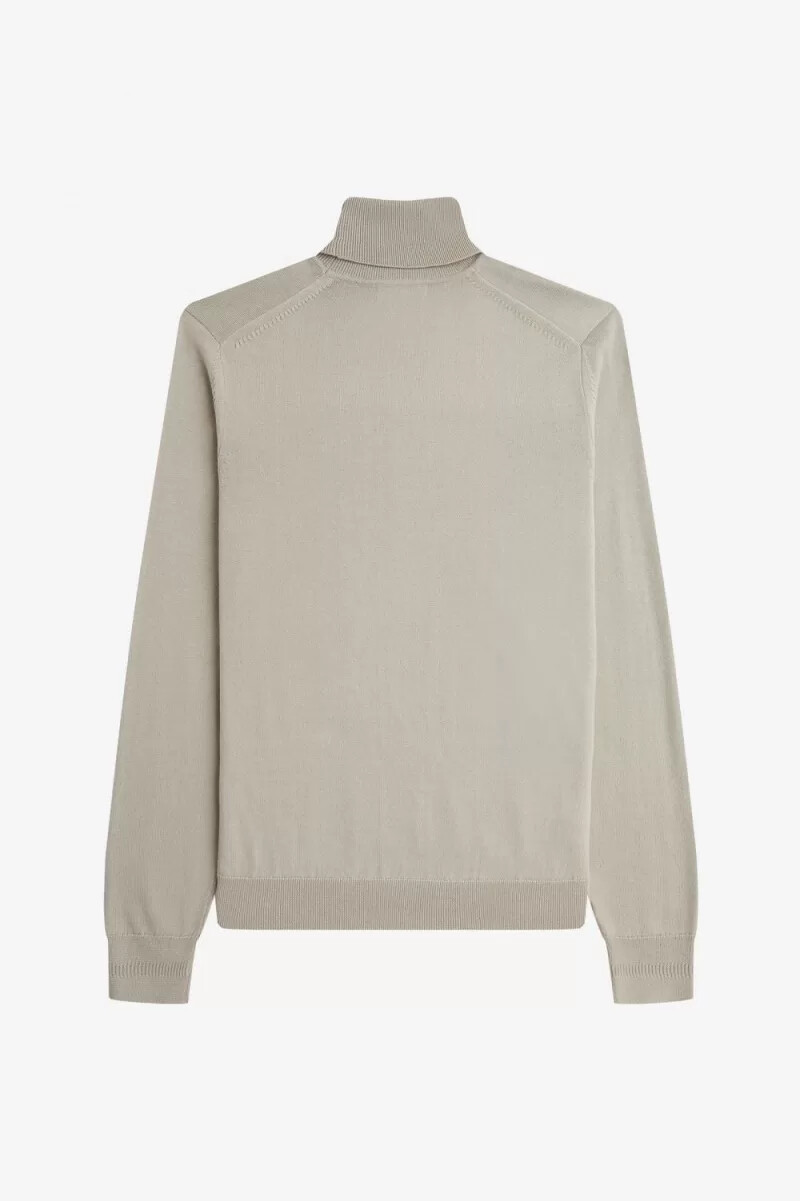jersey fred perry de cuello alto para hombre en color avena oscuro