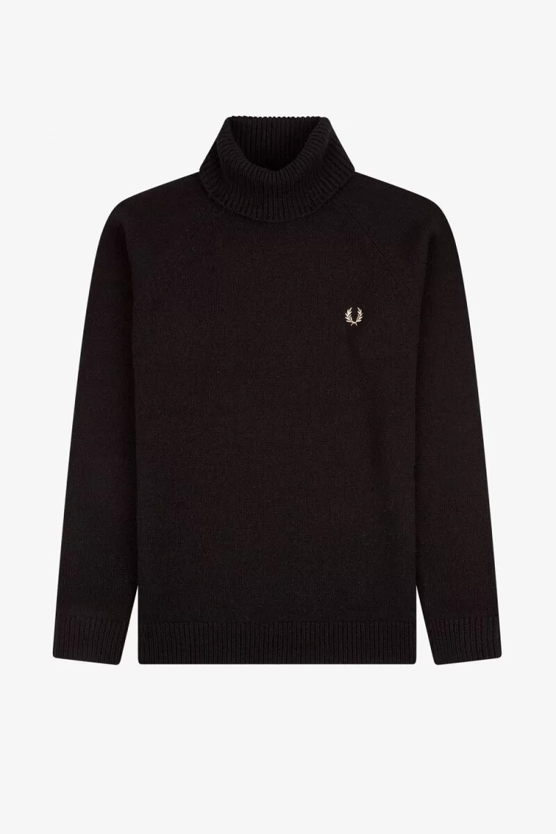 jersey fred perry de cuello alto para hombre color negro
