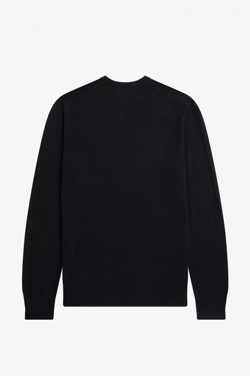 jersey clásico de cuello redondo fred perry para hombre azul marino