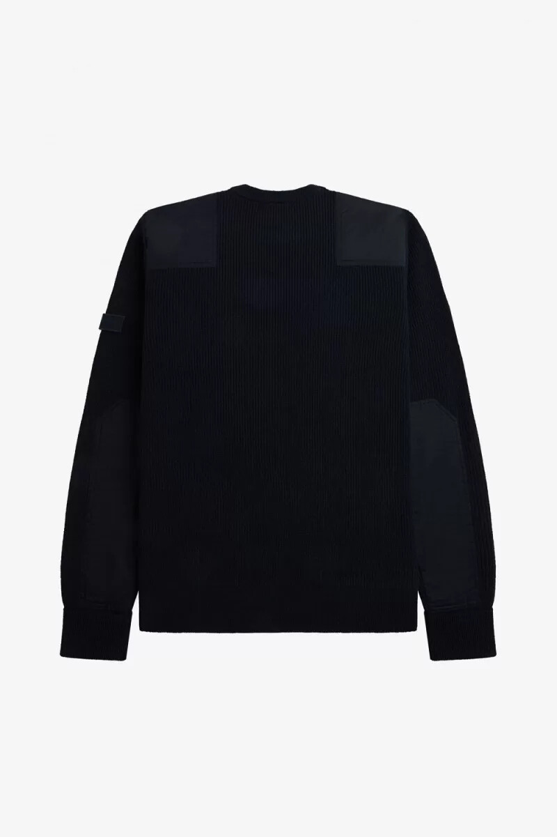 jersey fred perry con detalle de parche para hombre color negro