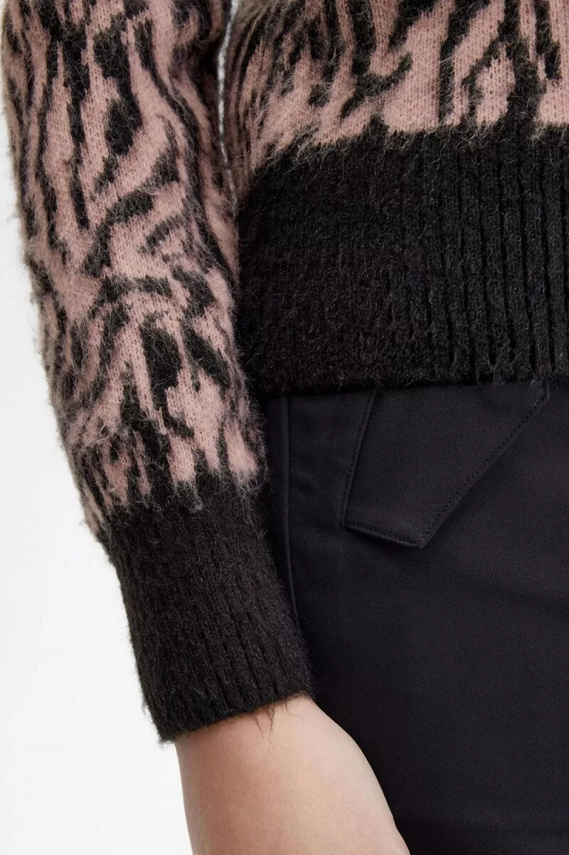 jersey fred perry zebra para mujer en rosa empolvado
