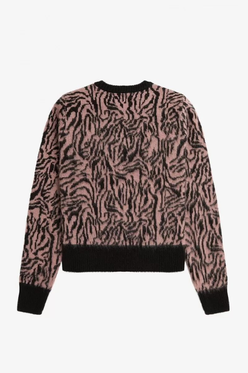 jersey fred perry zebra para mujer en rosa empolvado