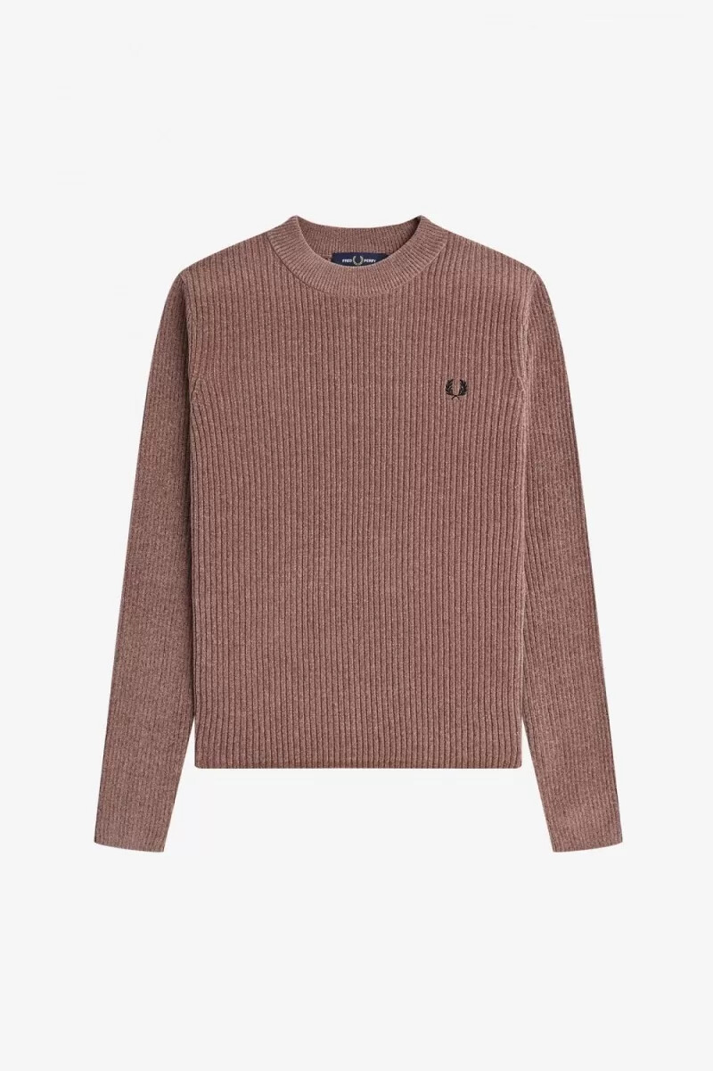 jersey fred perry chenille rib para mujer rosa oscuro