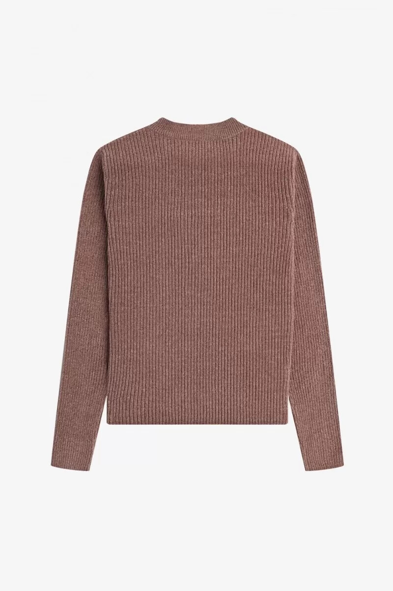 jersey fred perry chenille rib para mujer rosa oscuro