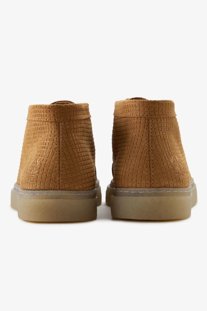 mocasines fred perry mid dawson para hombre color café oscuro