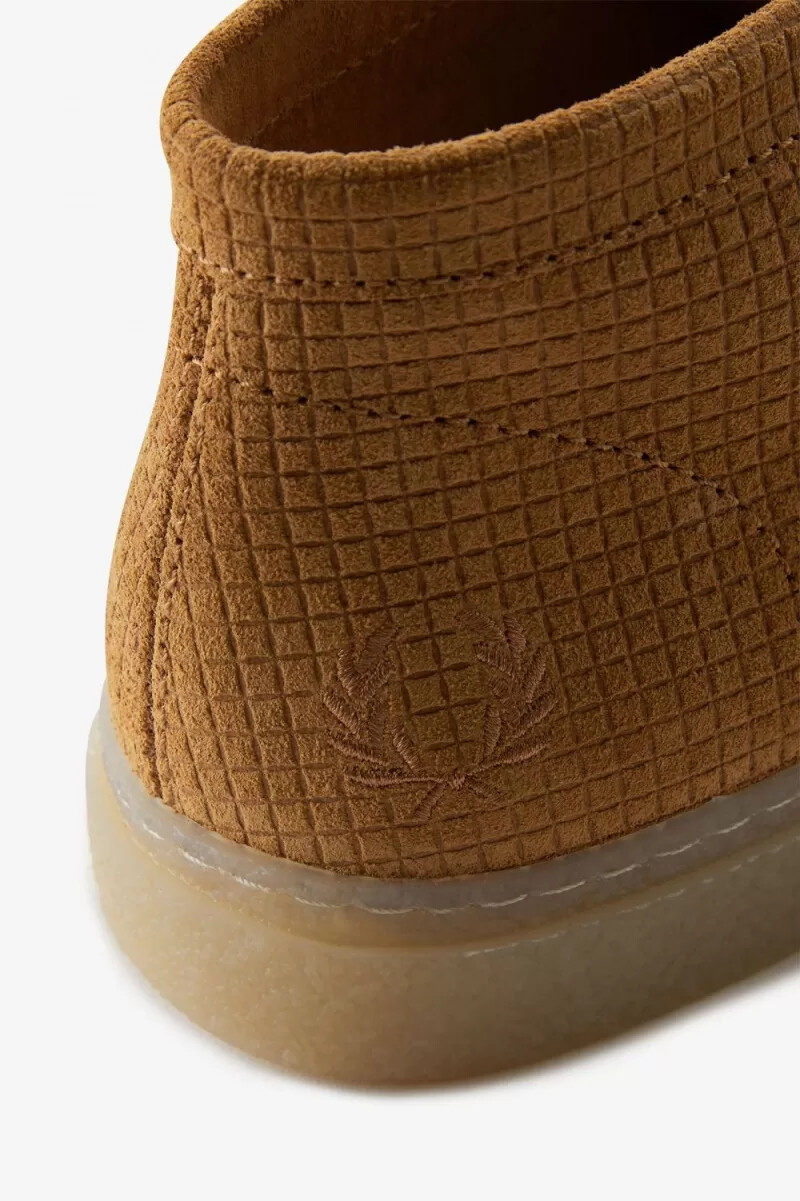 mocasines fred perry mid dawson para hombre color café oscuro