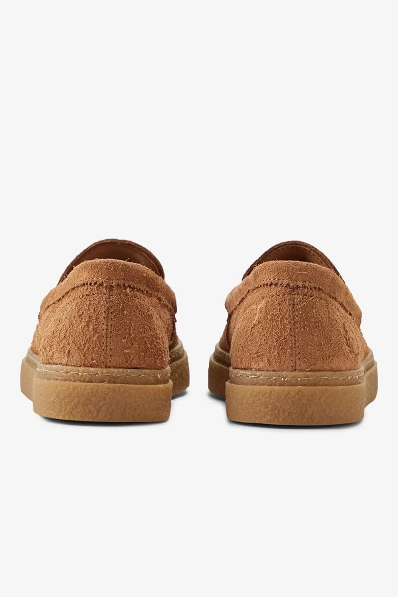 mocasines fred perry dawson con borlas para hombre color café oscuro
