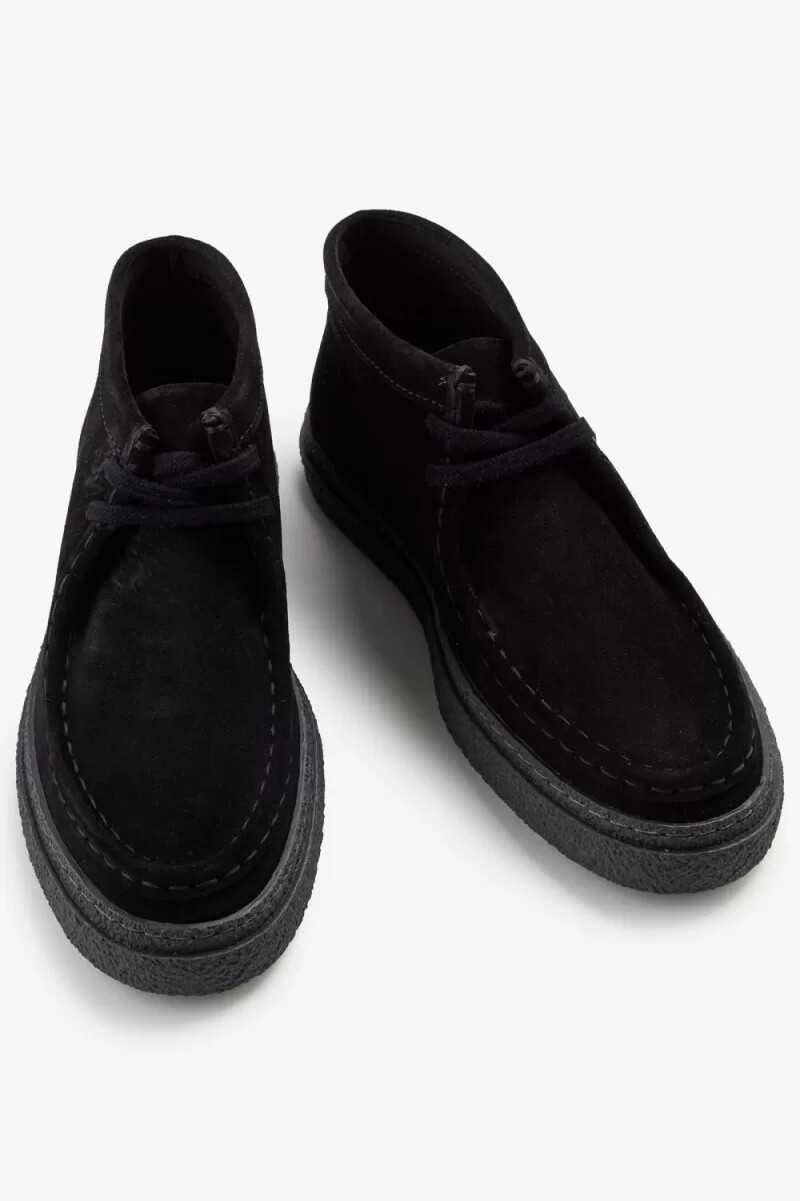 mocasines fred perry dawson mid para mujer color negro