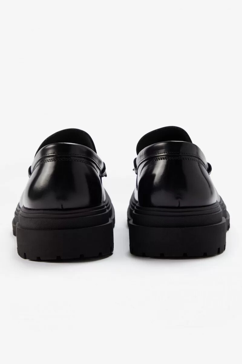 mocasines negros fred perry para mujer