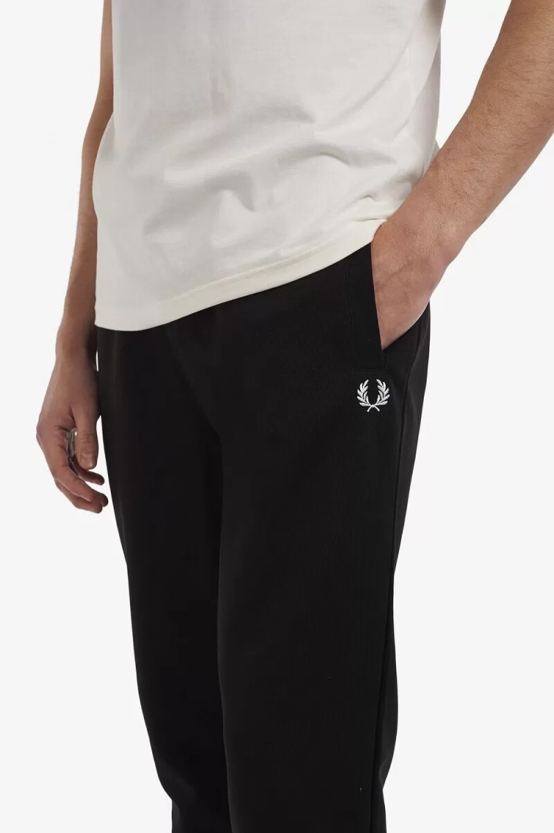 pantalones deportivos fred perry reverse tricot para hombre color negro