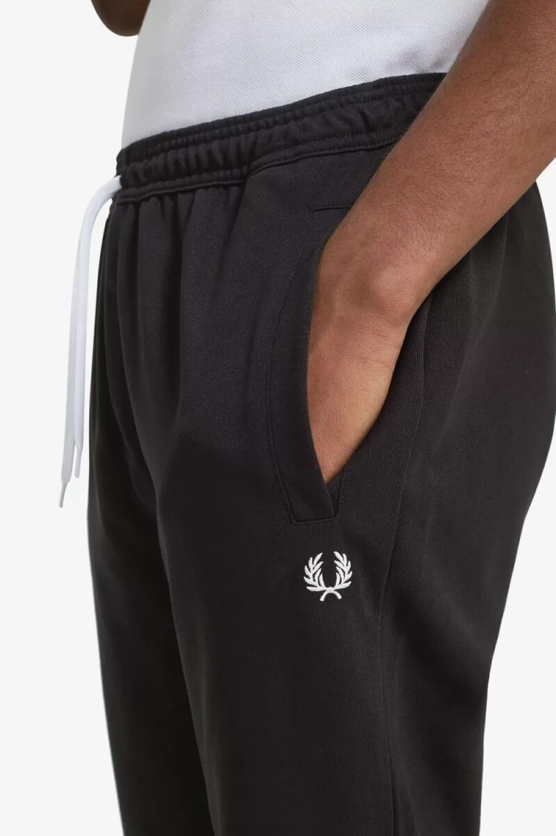 pantalones deportivos fred perry reverse tricot para hombre color negro