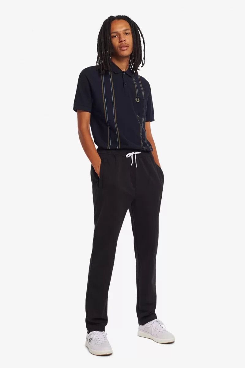 pantalones deportivos fred perry reverse tricot para hombre color negro
