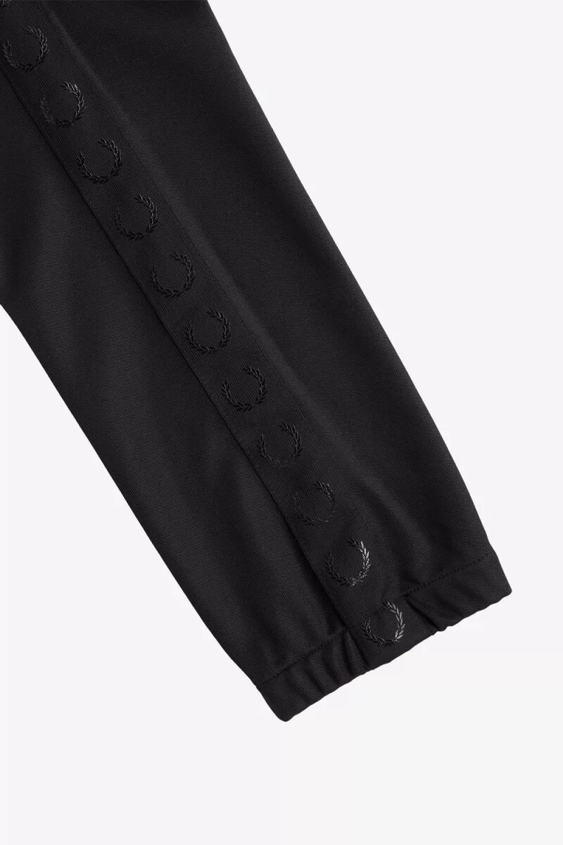 pantalones deportivos con cinta fred perry para hombre color negro