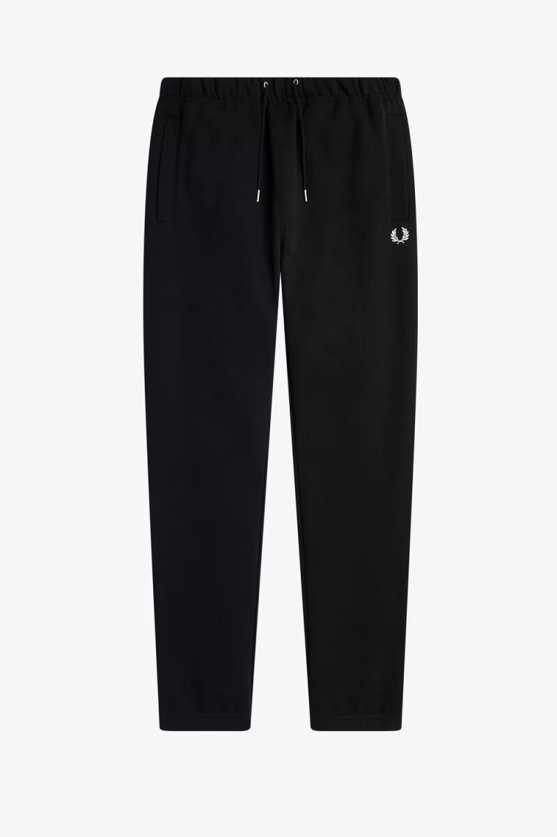 pantalones deportivos fred perry loopback para hombre color negro