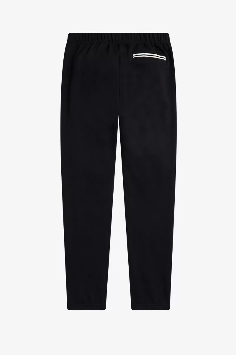 pantalones deportivos fred perry loopback para hombre color negro