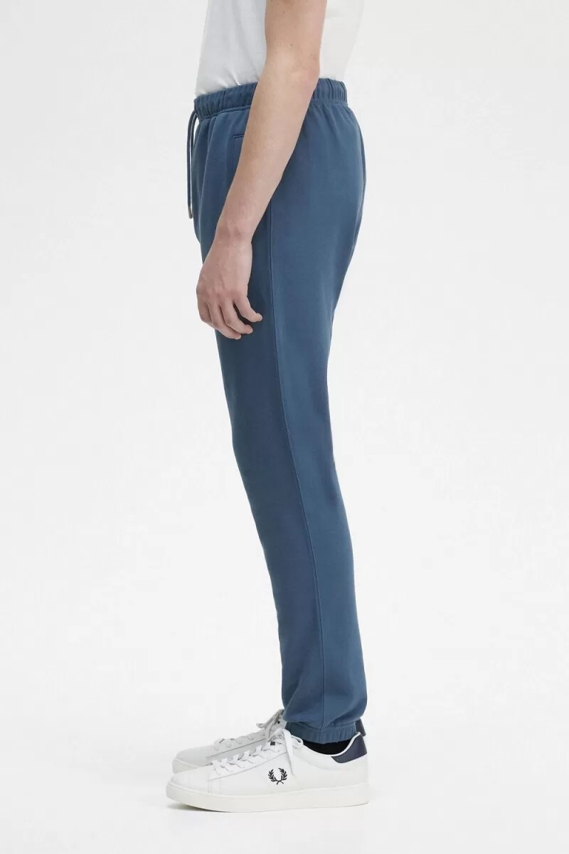 pantalones deportivos fred perry loopback para hombre azul medianoche