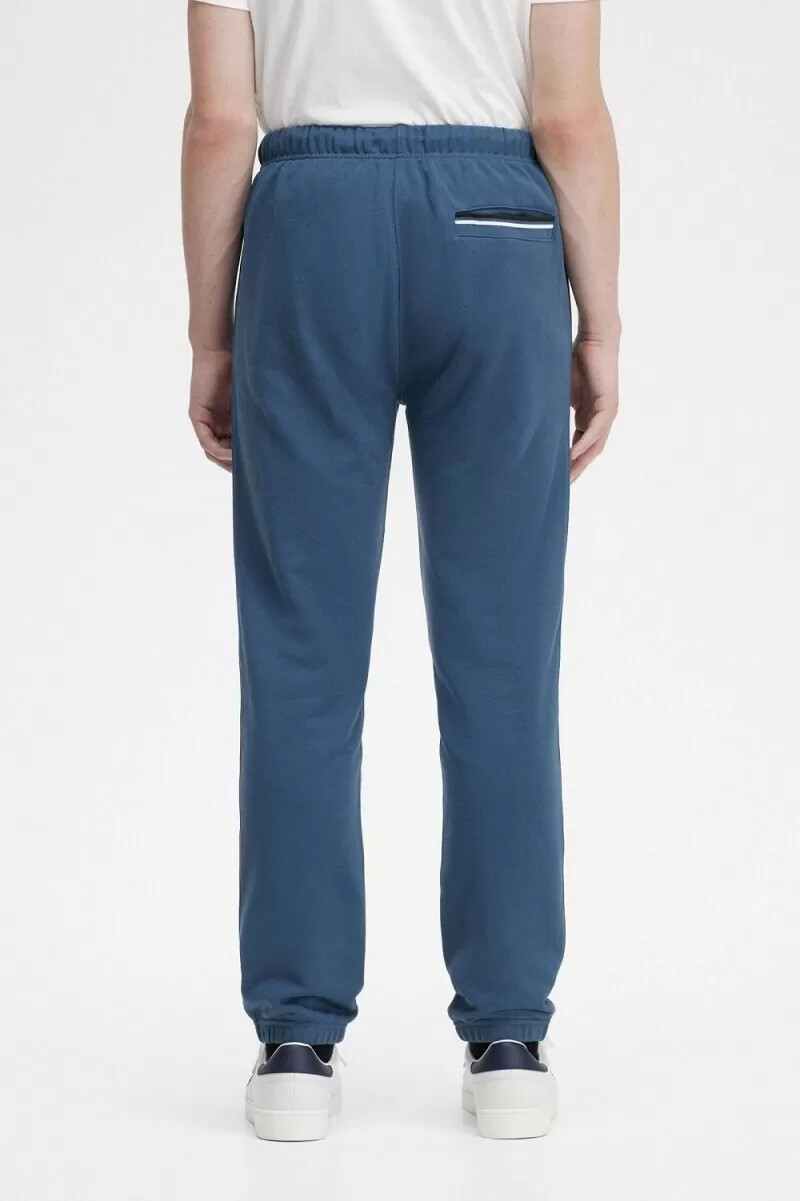 pantalones deportivos fred perry loopback para hombre azul medianoche