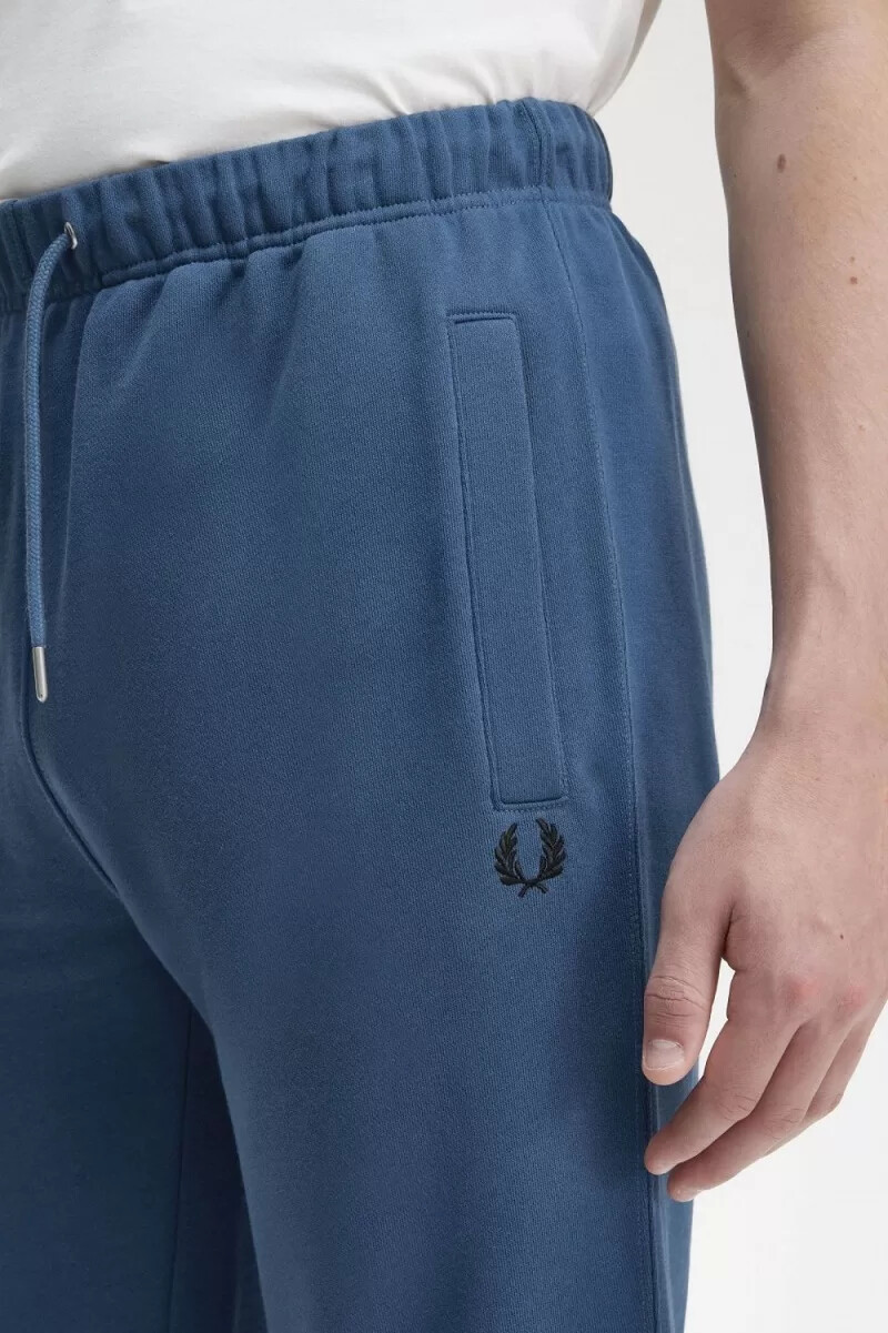 pantalones deportivos fred perry loopback para hombre azul medianoche
