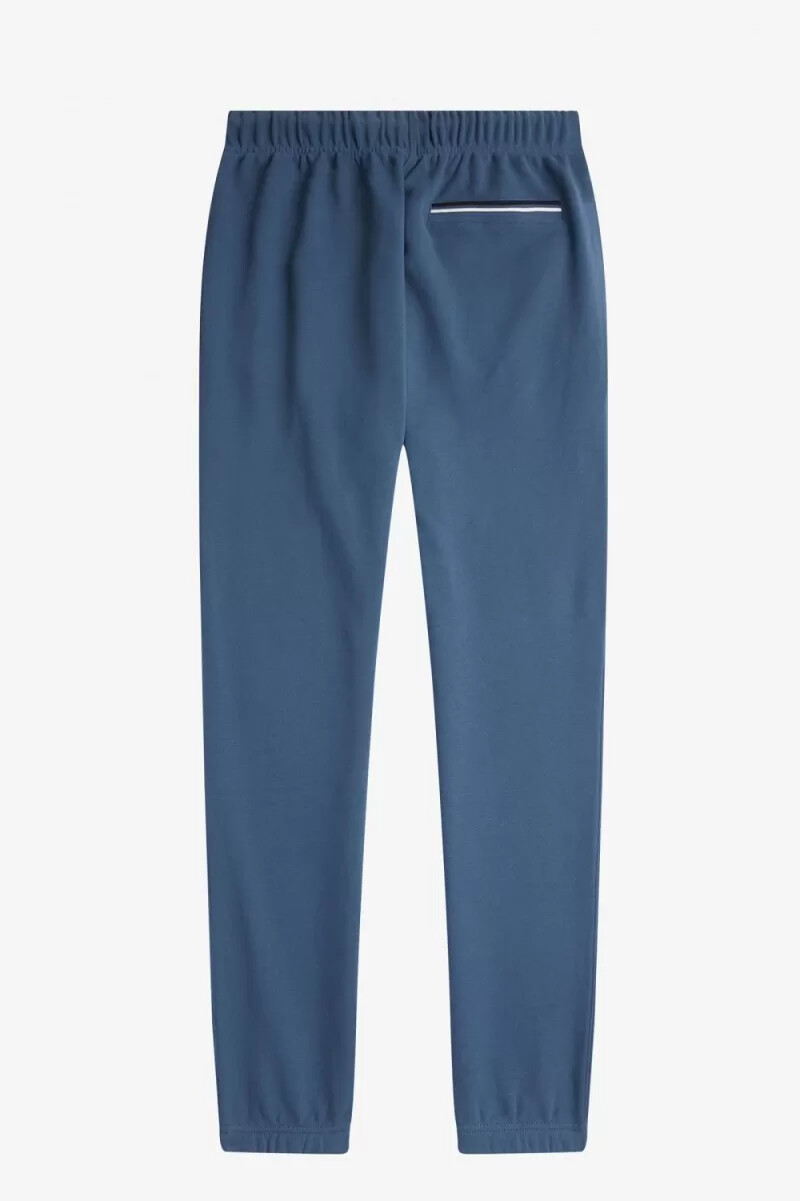 pantalones deportivos fred perry loopback para hombre azul medianoche