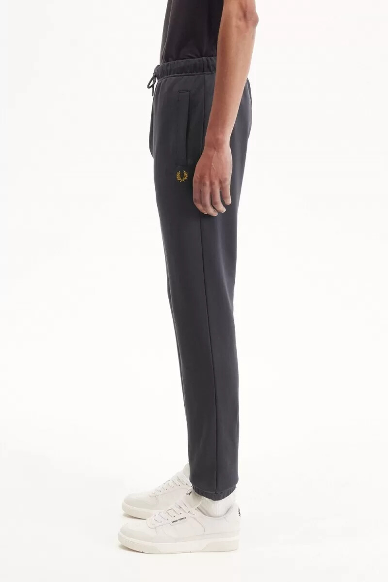 pantalones deportivos fred perry loopback para hombre color gris ancla y café oscuro