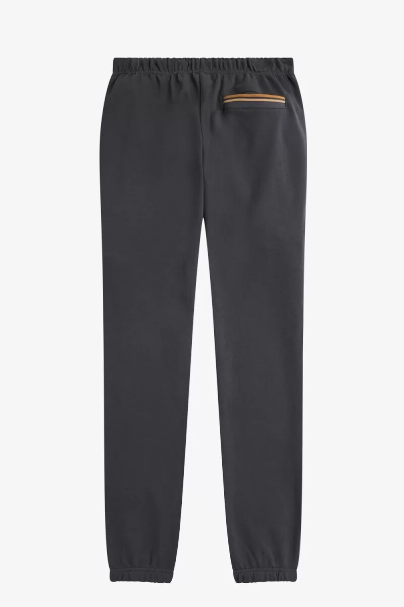 pantalones deportivos fred perry loopback para hombre color gris ancla y café oscuro