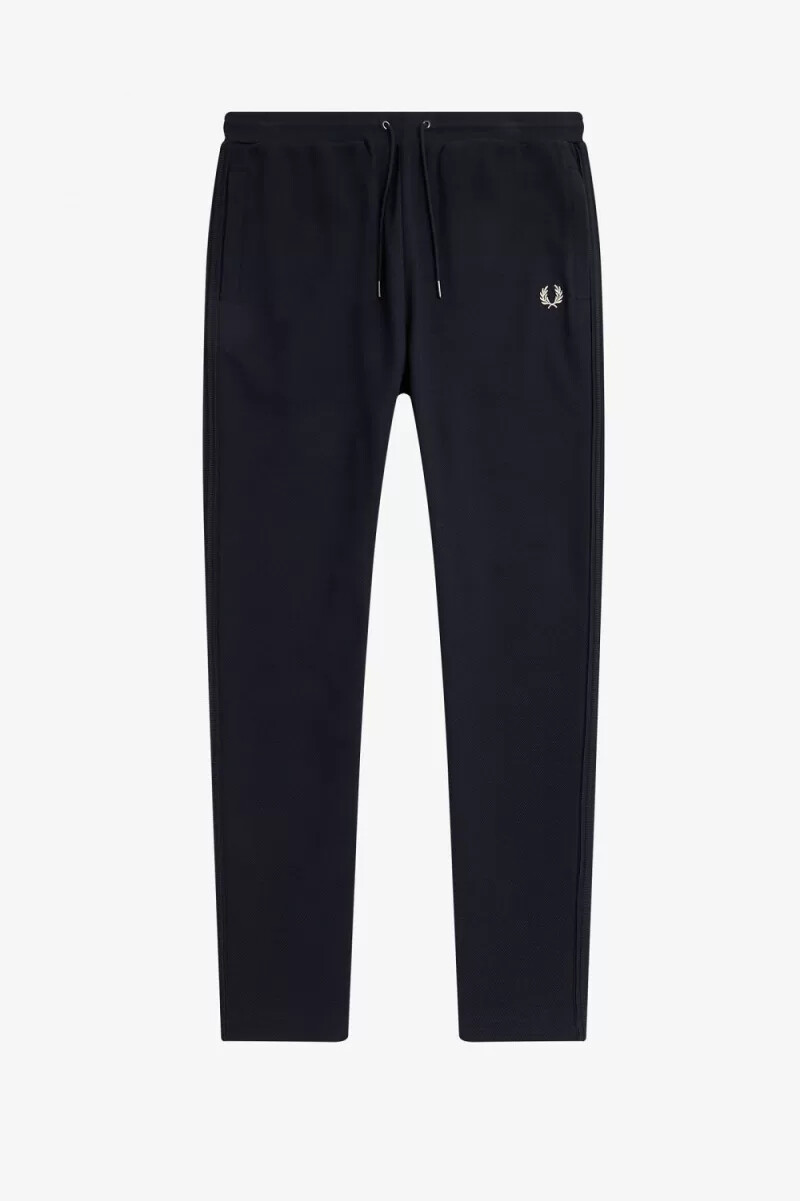 pantalones deportivos de punto con cinta fred perry para hombre azul marino