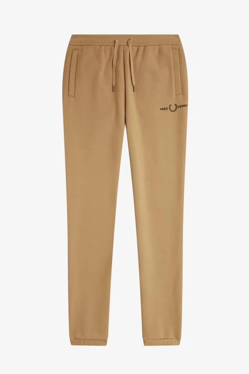 pantalones deportivos bordados fred perry para hombre color verde