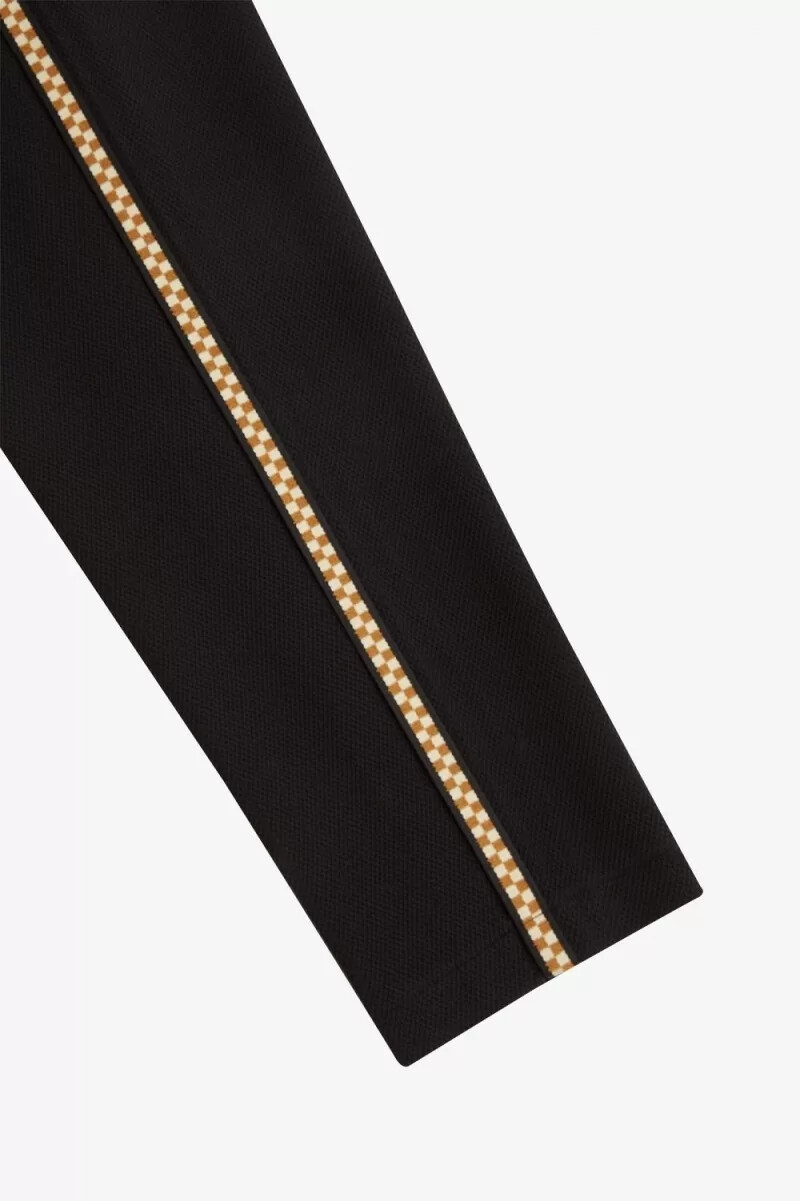 pantalones deportivos fred perry chequerboard tape para hombre color negro