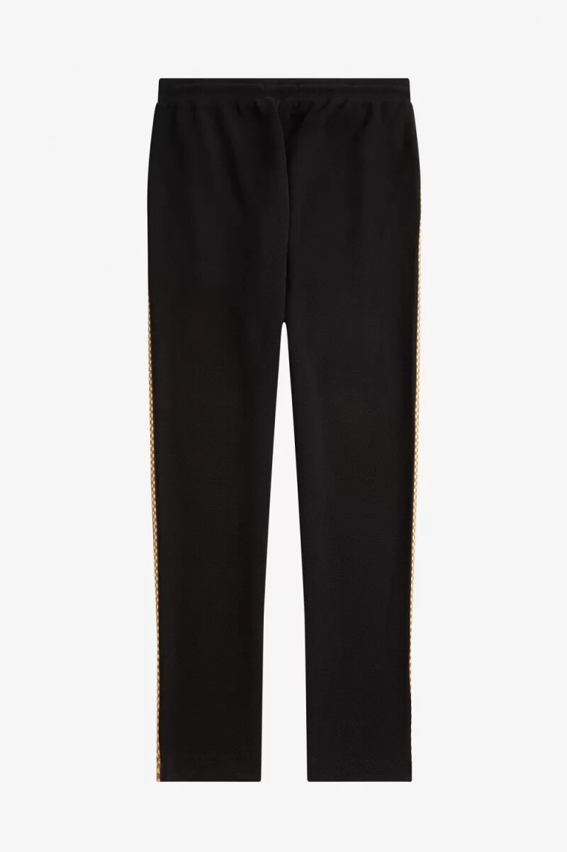 pantalones deportivos fred perry chequerboard tape para hombre color negro