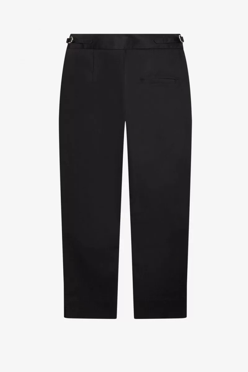 pantalones negros de cintura alta para mujer de fred perry