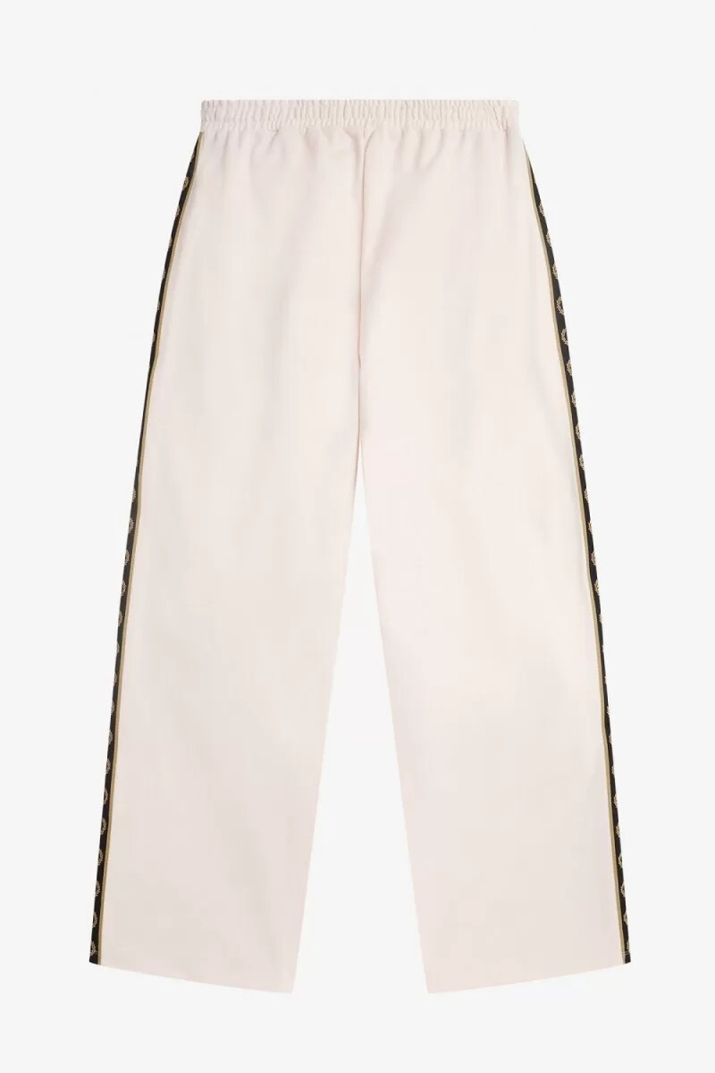 pantalones deportivos fred perry taped track para mujer silky peach