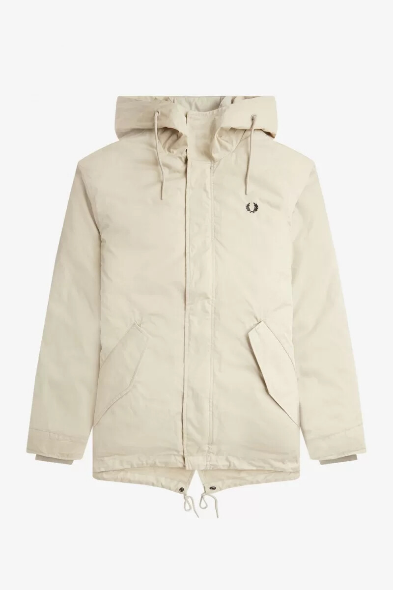 parka corta acolchada fred perry para hombre color menta claro