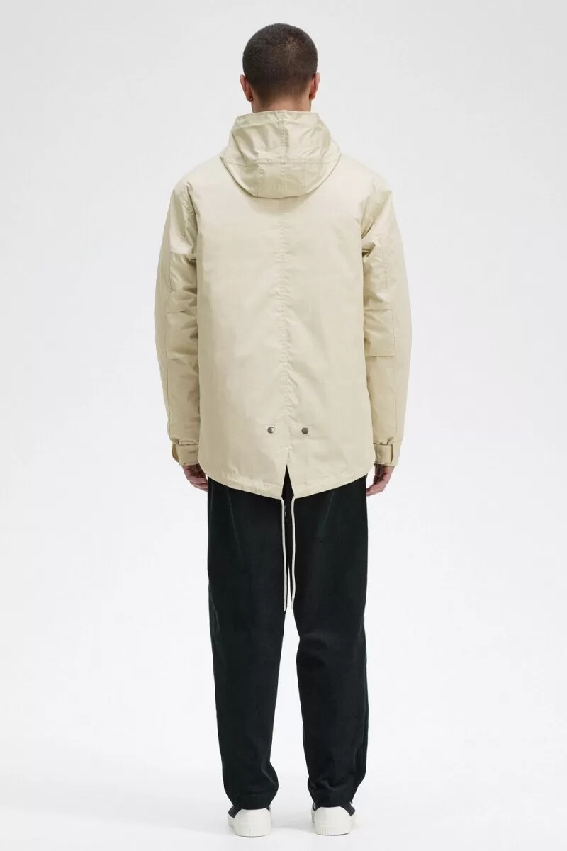 parka corta acolchada fred perry para hombre color menta claro