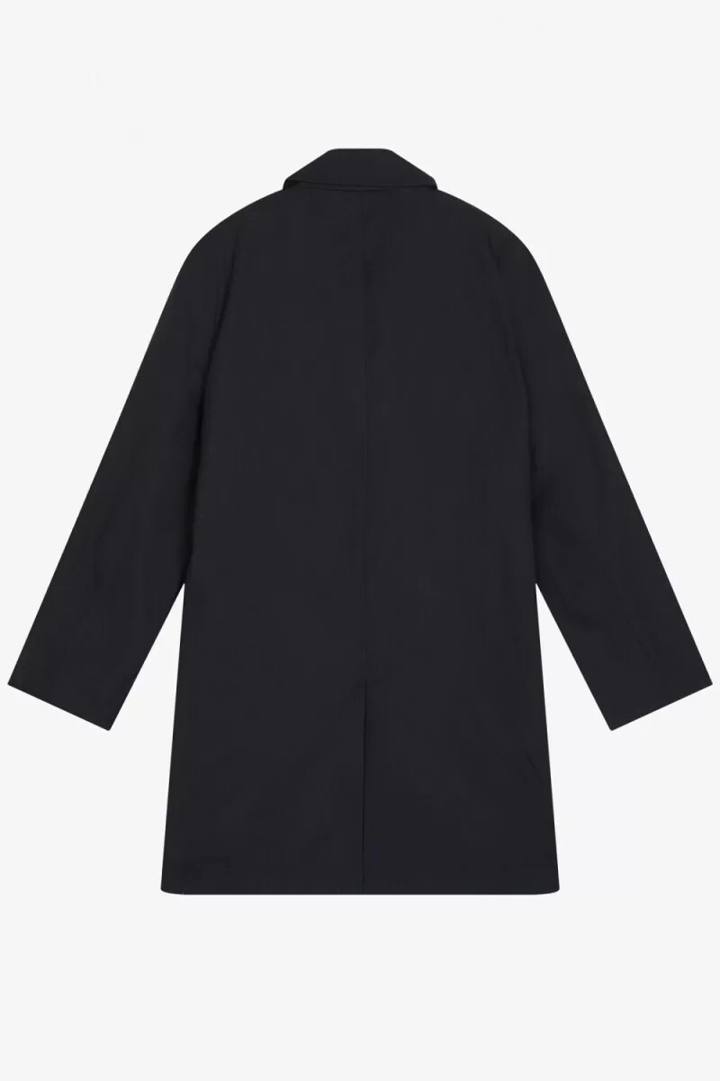 parka negra con tapeta oculta para hombre de fred perry