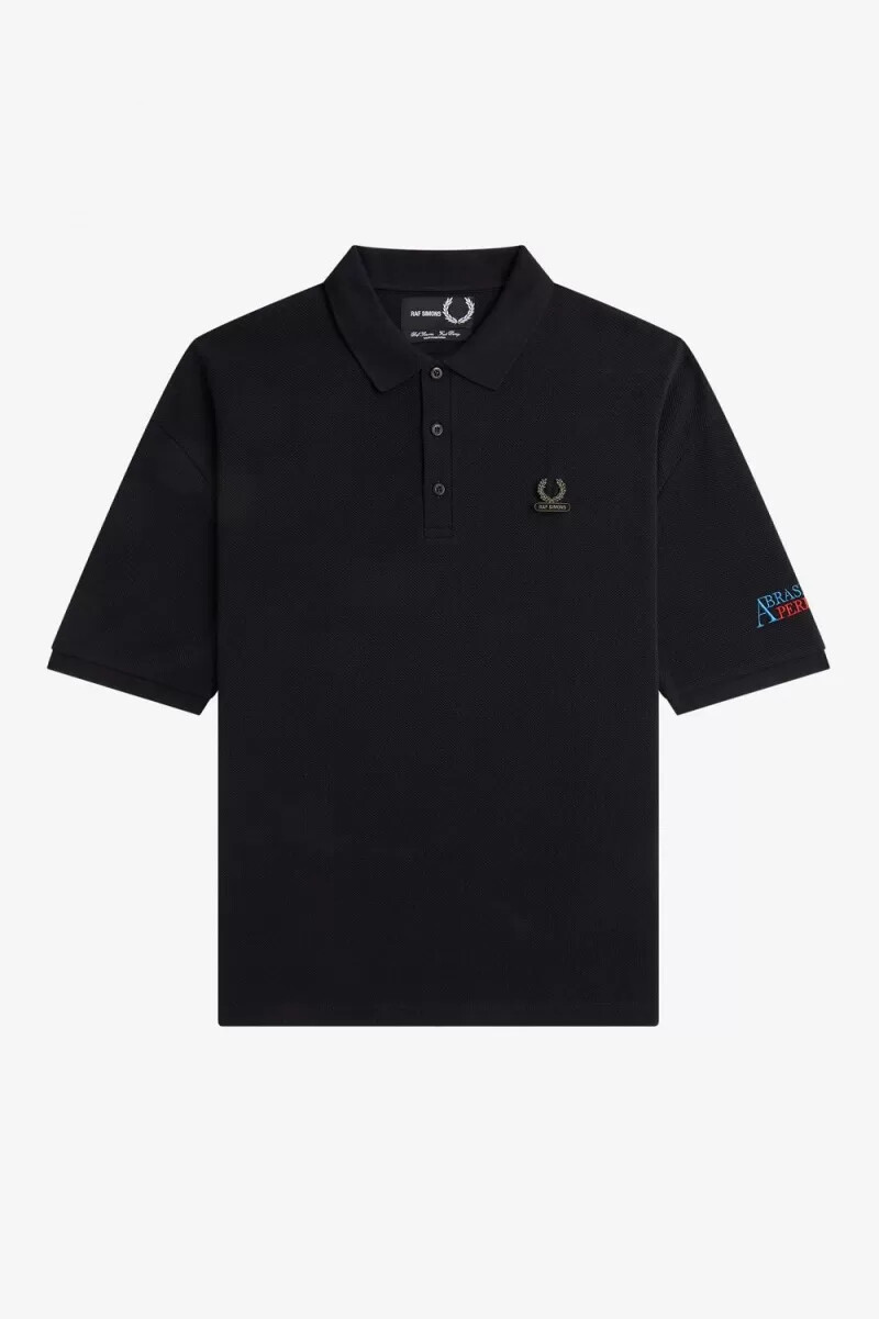 polo bordado fred perry para hombre color negro