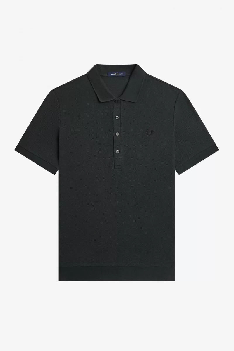polo fred perry honeycomb cotton para hombre verde noche