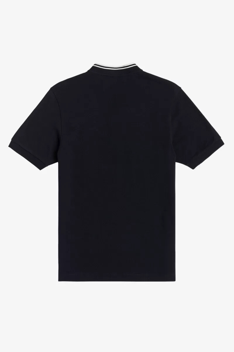 polo fred perry con cuello bombardero para hombre azul marino
