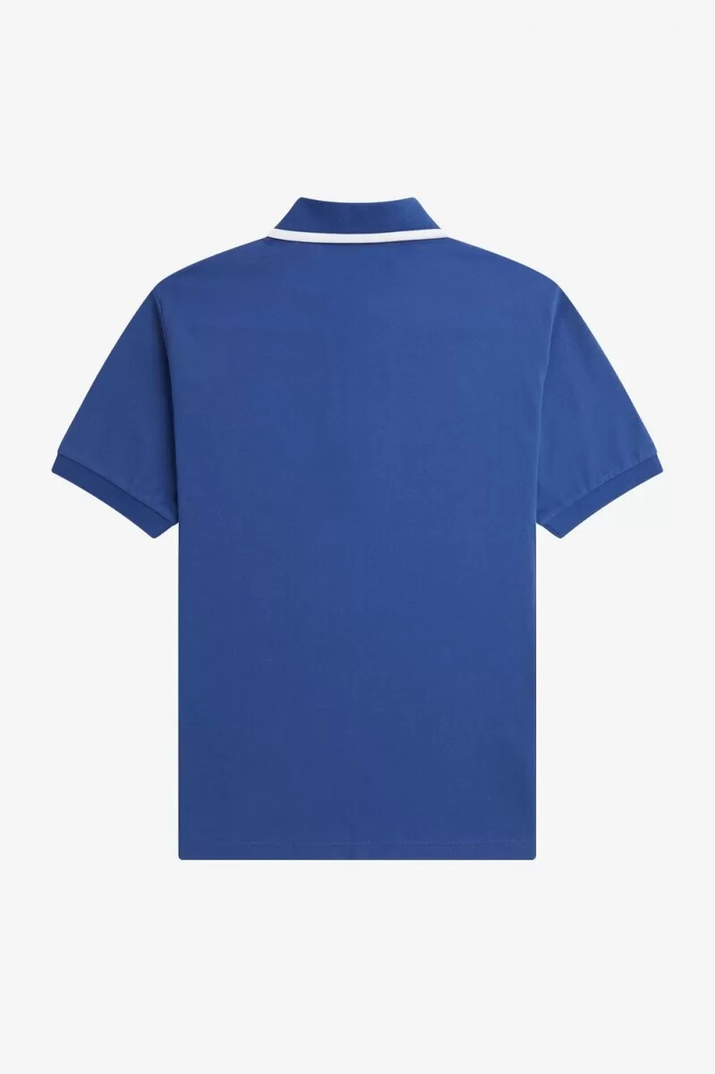 polo fred perry con media cremallera para hombre azul real