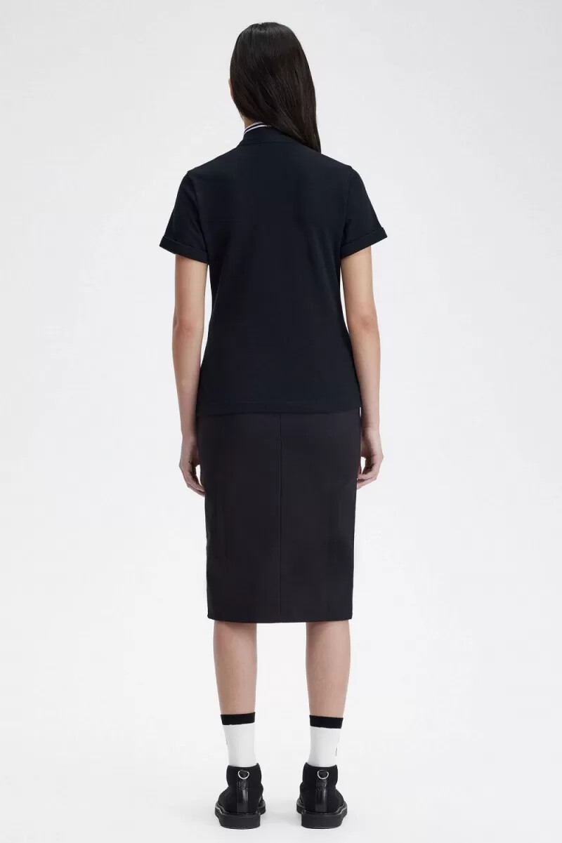 polo fred perry amy para mujer negro