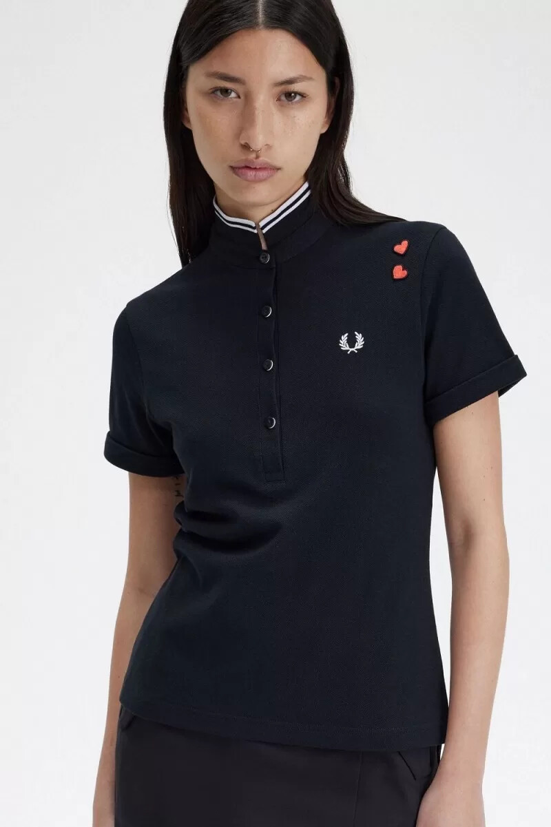 polo fred perry amy para mujer negro