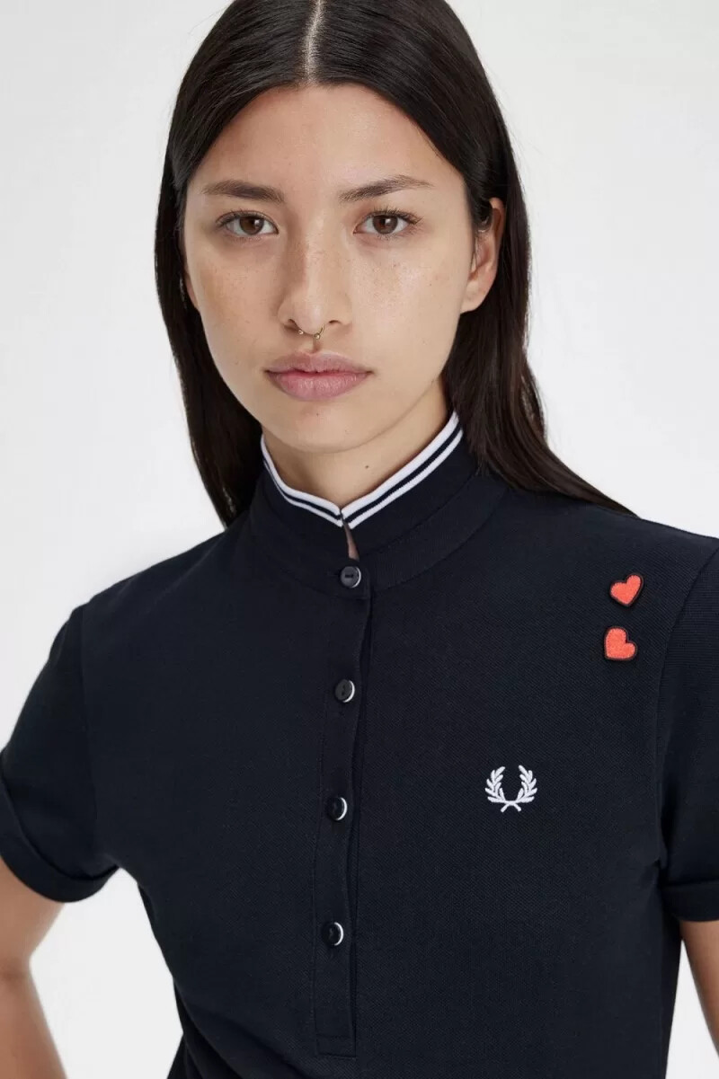polo fred perry amy para mujer negro