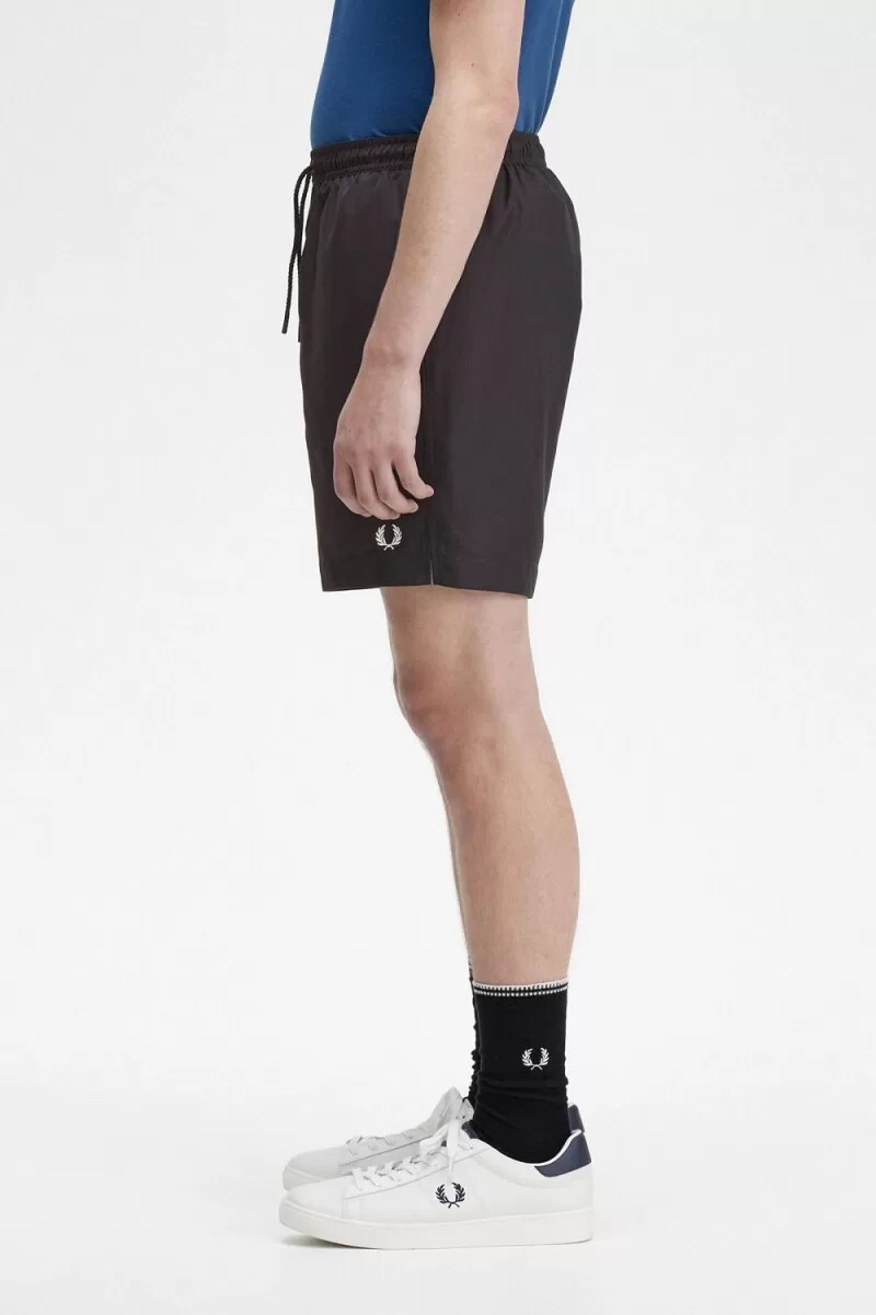 pantalones cortos de baño clásicos fred perry para hombre color negro