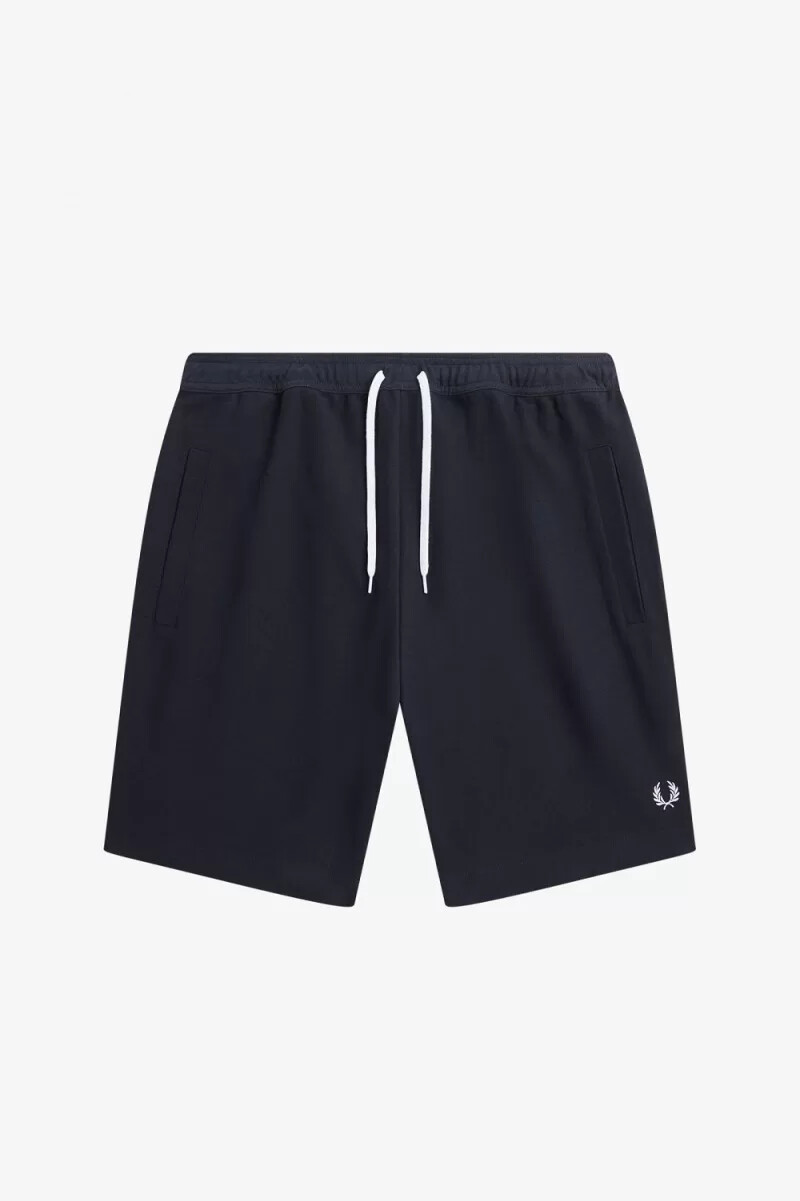 pantalones cortos fred perry reverse tricot para hombre azul marino