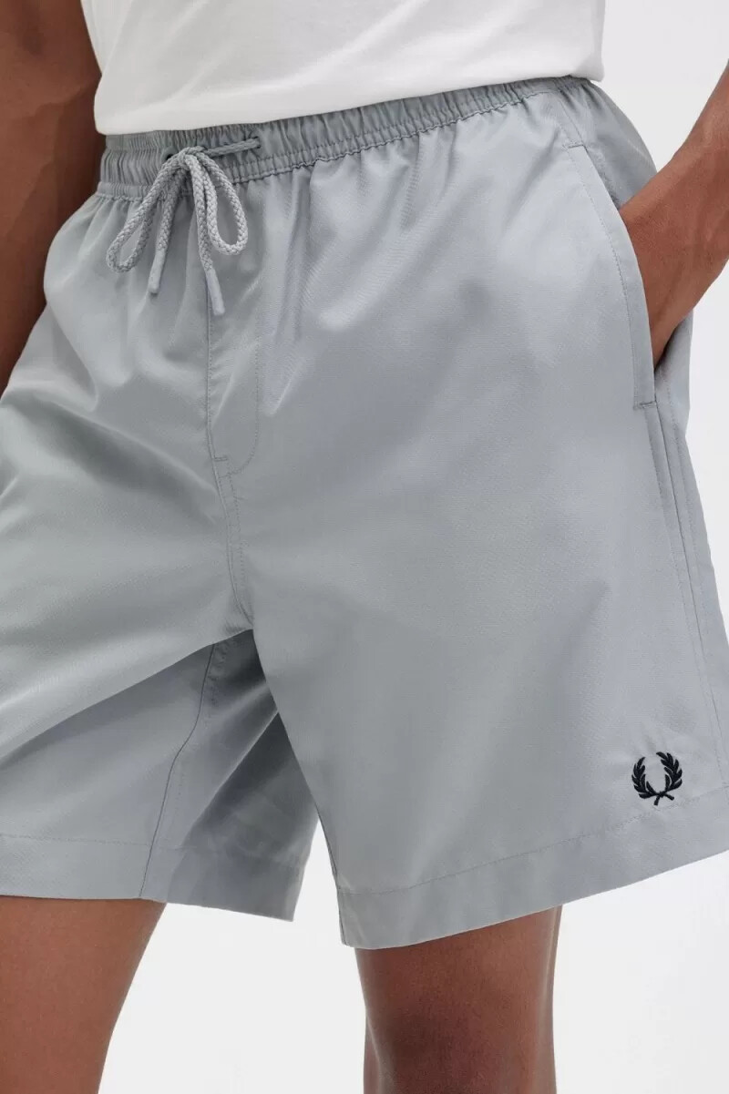 pantalones cortos de baño clásicos fred perry para hombre color gris