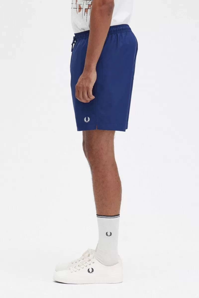 pantalones cortos de baño clásicos fred perry para hombre color azul marino francés